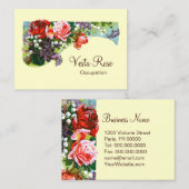 ビクトリアン花 – 色の変更 名刺 (正面/裏面)