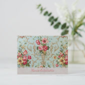 ビクトリアン花 – 葉書/出欠/招待状 ポストカード (スタンド正面)