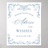 ビクトリアン華美ダスティブルーアドバイス&ウィッシュ ポスター (正面)