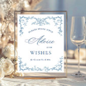 ビクトリアン華美ダスティブルーアドバイス&ウィッシュ ポスター