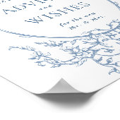 ビクトリアン華美ダスティブルーアドバイス&ウィッシュ ポスター (角)