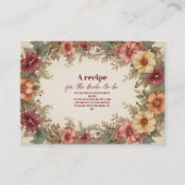 ビクトリアン華美フローラ枠ブライダルシャワー エンクロージャーカード (正面)