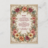ビクトリアン華美フローラ結婚フレーム エンクロージャーカード (正面)