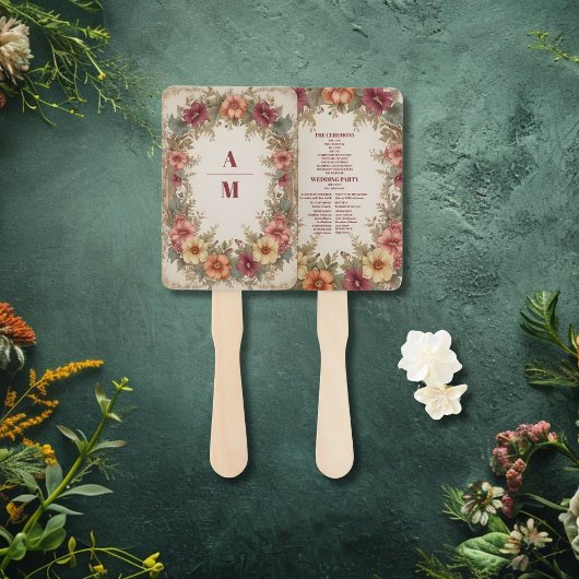 ビクトリアン華美フローラ結婚フレーム ハンドファン