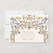 ビクトリアン華美猶予フローラ結婚枠 サンキューカード (正面)