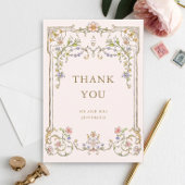 ビクトリアン華美猶予フローラ結婚枠 サンキューカード