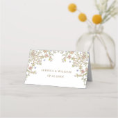 ビクトリアン華美猶予フローラ結婚枠 プレイスカード (裏面)