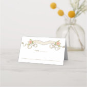 ビクトリアン華美猶予フローラ結婚枠 プレイスカード (正面)