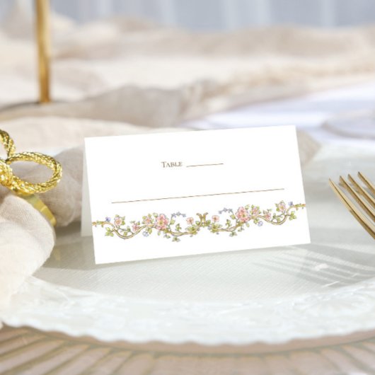 ビクトリアン華美猶予フローラ結婚枠 プレイスカード