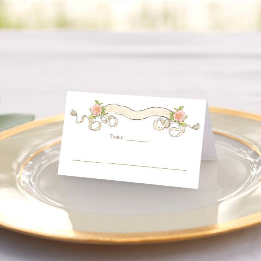 ビクトリアン華美猶予フローラ結婚枠 プレイスカード