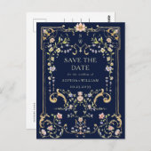 ビクトリアン華美猶予フローラ結婚枠 ポストカード (正面/裏面)