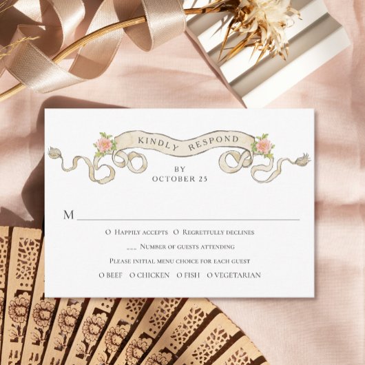 ビクトリアン華美猶予フローラ結婚枠 出欠カード