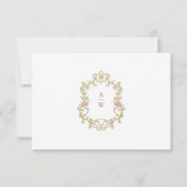 ビクトリアン華美猶予フローラ結婚枠 出欠カード (裏面)