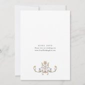 ビクトリアン華美猶予フローラ結婚枠 招待状 (裏面)