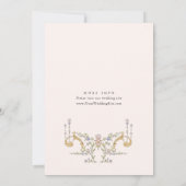 ビクトリアン華美猶予フローラ結婚枠 招待状 (裏面)