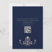 ビクトリアン華美猶予フローラ結婚枠 招待状 (裏面)