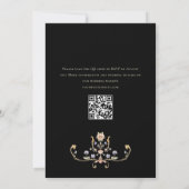 ビクトリアン華美猶予フローラ結婚枠 招待状 (裏面)