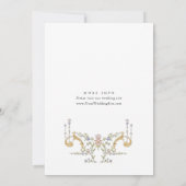 ビクトリアン華美猶予フローラ結婚枠 招待状 (裏面)