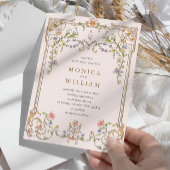 ビクトリアン華美猶予フローラ結婚枠 招待状