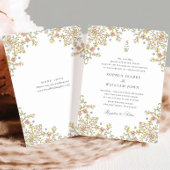 ビクトリアン華美猶予フローラ結婚枠 招待状