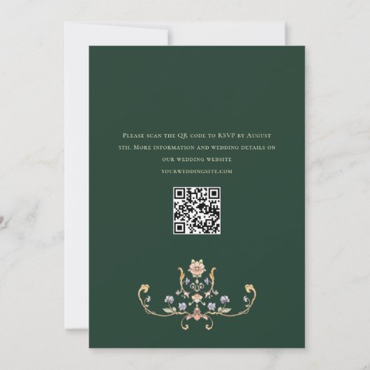 ビクトリアン華美猶予フローラ結婚枠 招待状