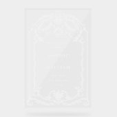 ビクトリアン華美結婚の歓迎結婚の アクリルサイン (正面)