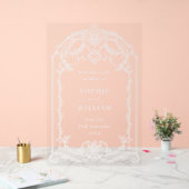 ビクトリアン華美結婚の歓迎結婚の アクリルサイン (ウェディング)