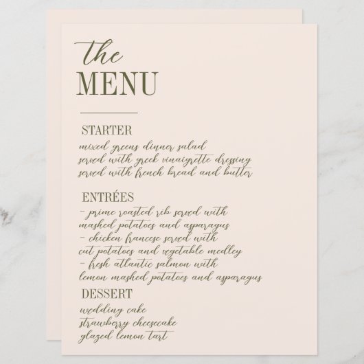 ビクトリアン華美縁どWildflower Weddiメニュー付き (正面/裏面)