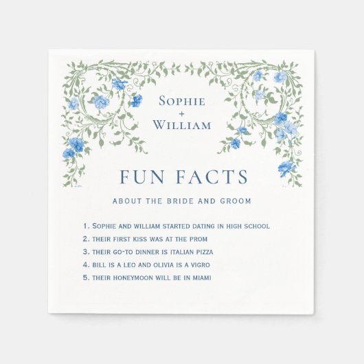 ビクトリアン華美輪花フローラ結婚の スタンダードカクテルナプキン (正面)