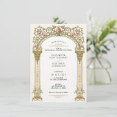 ビクトリアン華美金ゴールド 招待状 (スタンド正面)