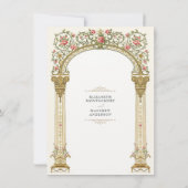 ビクトリアン華美金ゴールド 招待状 (裏面)