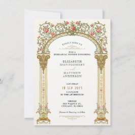ビクトリアン華美金ゴールド 招待状