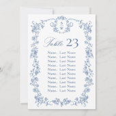 ビクトリアン華美Graceフローラシーティングチャートカード 招待状 (裏面)