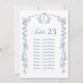 ビクトリアン華美Graceフローラシーティングチャートカード 招待状 (正面)
