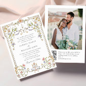 ビクトリアン華美Graceフローラ結婚フレーム 招待状