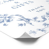 ビクトリアン華美Grace Dusty Blueカードとギフト ポスター (角)