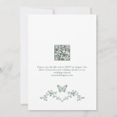 ビクトリアン華美QRコード結婚の 招待状 (裏面)