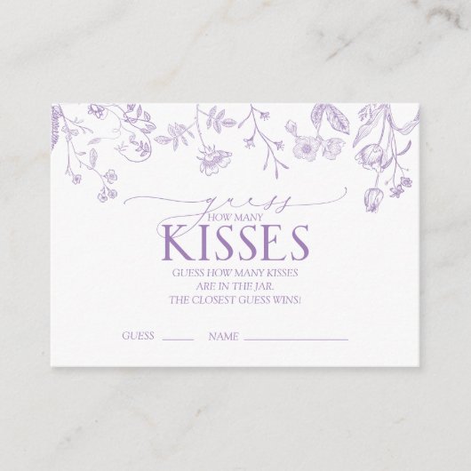 ビクトリアン薄紫ラベフランスのンダーフローラシャワーゲーム エンクロージャーカード (正面)