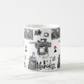 ビクトリアン裁縫マシ コーヒーマグカップ (中央)