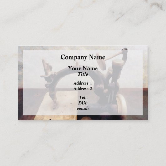 ビクトリアン裁縫機 名刺 (正面)