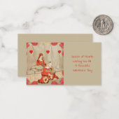 ビクトリアン赤いハートクイーンアートラブ ノートカード (正面/裏面インサイチュ)