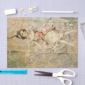 ビクトリアン踊りガールシート音楽ティッシュペーパー 薄葉紙 (クラフト)