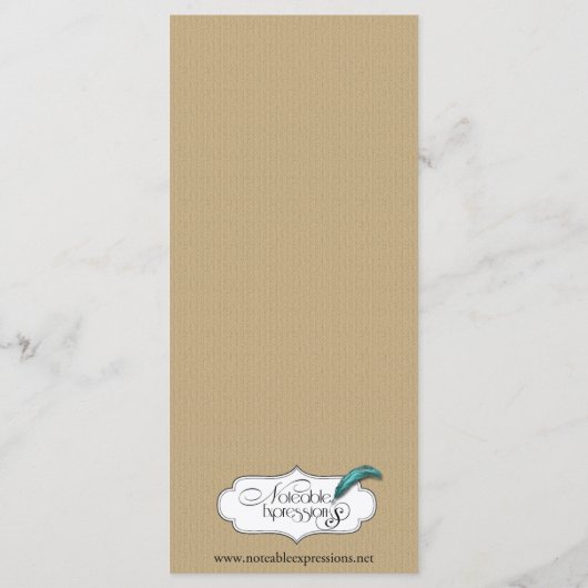 ビクトリアン金ゴールドのメ結婚ニューのフレーム メニュー (裏面)