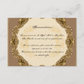 ビクトリアン金ゴールドの結婚挿入 エンクロージャーカード (正面)