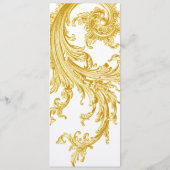 ビクトリアン金ゴールドス結婚イープカード メニュー (裏面)