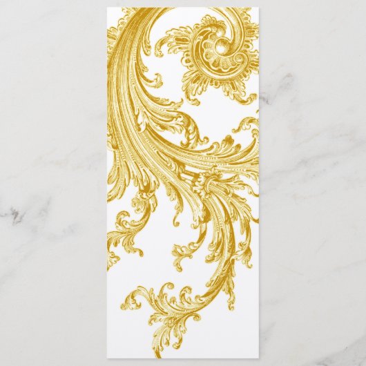 ビクトリアン金ゴールドス結婚イープカード メニュー (裏面)