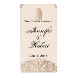 ビクトリアン金ゴールドフィリグリーのワインラベル ラベル