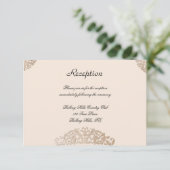 ビクトリアン金ゴールド映画ウェディングレセプション 招待状 (スタンド正面)