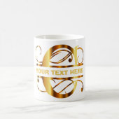 ビクトリアン金ゴールド華美、Letter c Monogram コーヒーマグカップ (中央)