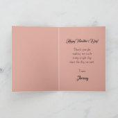 ビクトリアン金ハート、花とことわざ カード (内部)